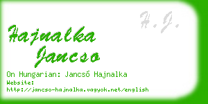 hajnalka jancso business card